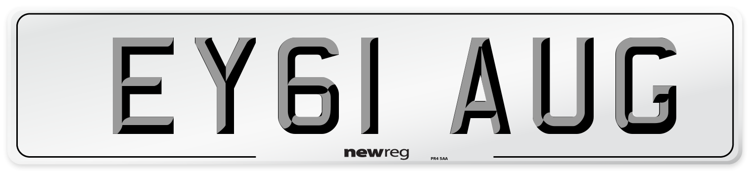 EY61 AUG Number Plate from New Reg